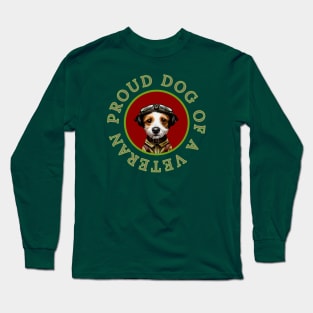 Cute Terrier Doggo Pilot Veteran Memorial Long Sleeve T-Shirt